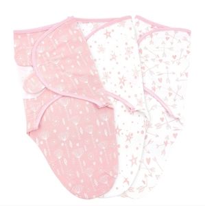 Bublo Baby Preemie Newborn Swaddle Blanket Wrap Sack Up to 7 Pounds Pink Girl